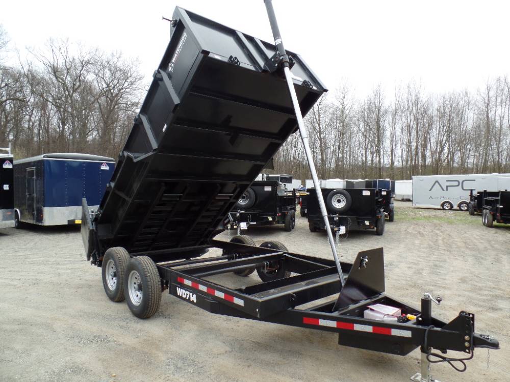 Heavy Duty Dump Trailer 7x14 14000 Lb Gvwr 14 Thick Steel Floor Aluminum Trailers For Sale 9739