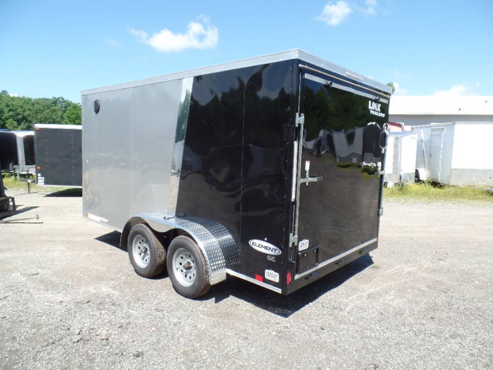 7X14 Enclosed Trailer, 7,000 lb. GVWR , Ramp, Side Door, 6'6" int. ht