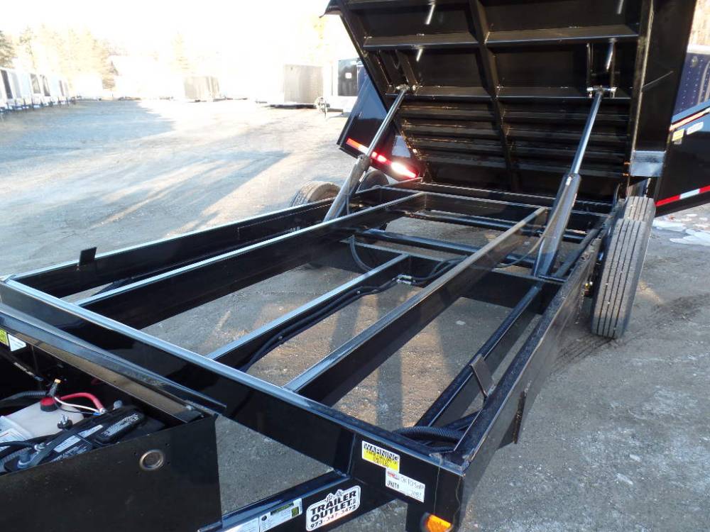 16 FT DUMP TRAILER, 16,000 LB. GVWR ! 4 FT HIGH SIDES. 16.5 CUBIC YARD ...