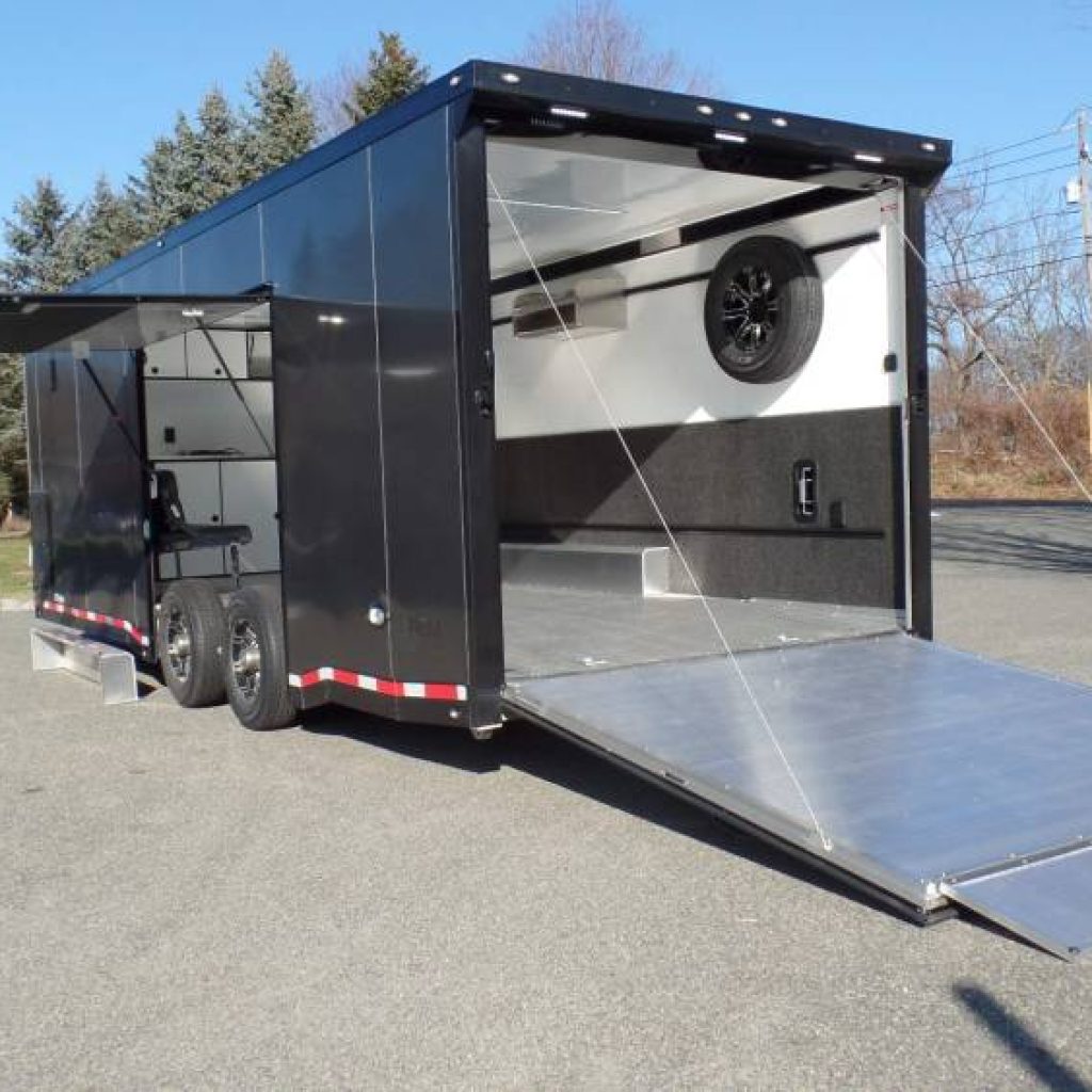 Aluminum Enclosed Car Trailer, 22 plus lines of Options. Loaded. New Model, New Features.