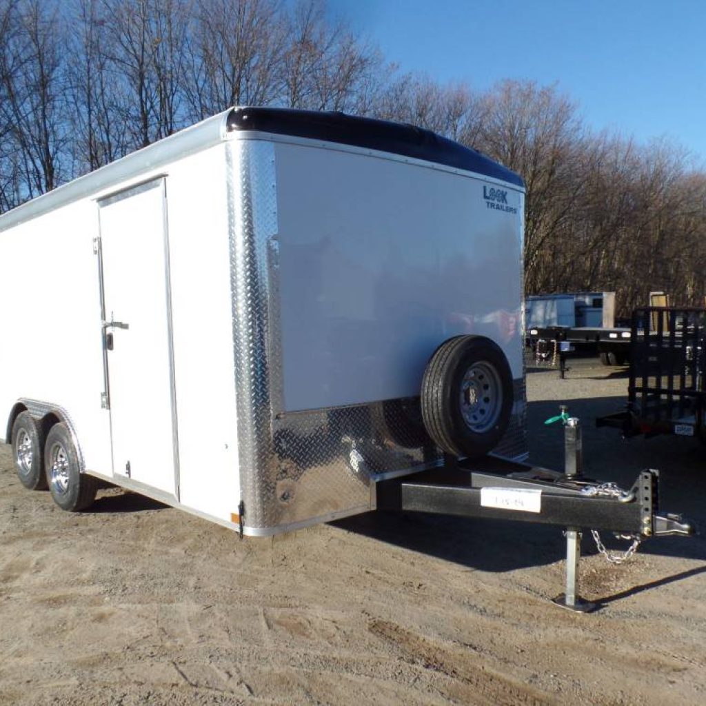 8.5X16 enclosed landscape style trailer, extra framing, tapered ramp, extended tongue, 9,990 GVWR, heavy duty