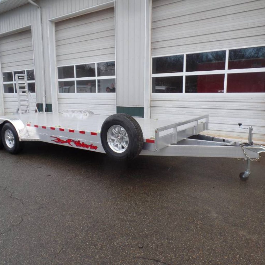 14,000 lb. GVWR Aluminum Equipment Trailer, Payload Rated 12,200 lbs. , empty weight 1,780 lbs.  7