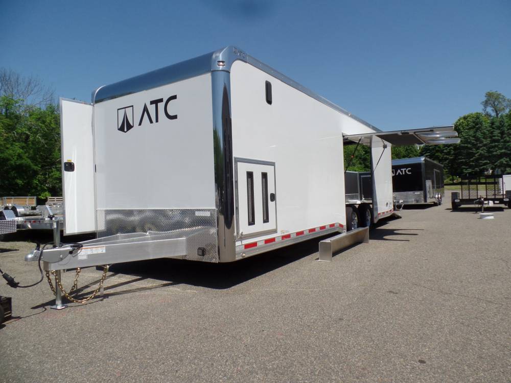 Exterior of 8.5X28 ENCLOSED ALUMINUM FRAME ATC RM500 CAR TRAILER